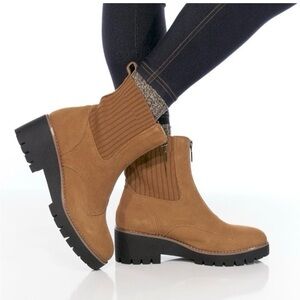 Blondo Cognac Suede Waterproof Boot